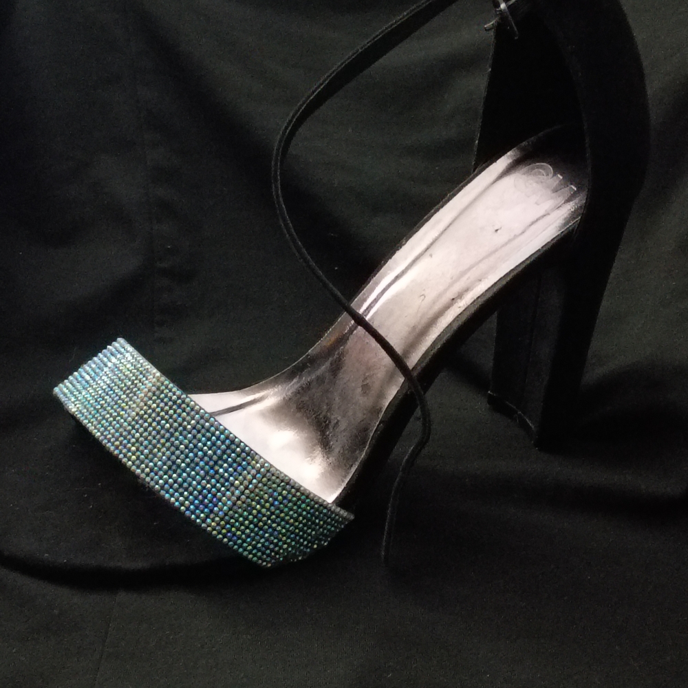 Elegant Black and Silver Women's Heels